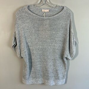 NWT Guido Lombardi Gray Linen Blend Sweater Size S